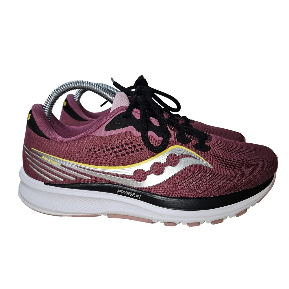 Saucony Ride Shoes Womens‎ Size 8.5 Purple PWRRUN Running Sneakers S10650-18